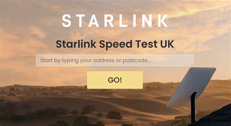 starlink speed test uk